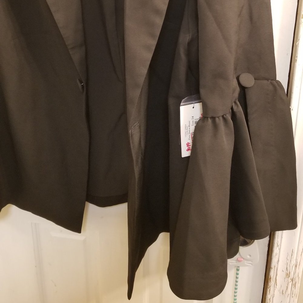Eloquii Flare Sleeve Black Blazer Size 24